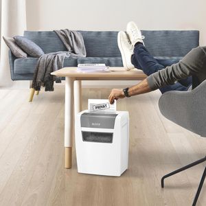 Produktbild für Aktenvernichter Leitz 8034 IQ Home P4, weiß