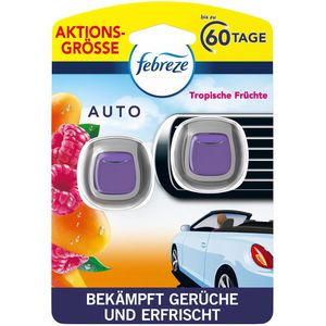 Autoduft Febreze Car Duo, Tropische Früchte, 2 Stück