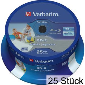 Blu-ray-Rohlinge Verbatim 43811, bedruckbar, BD-R