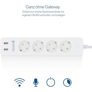 Produktbild für Steckdosenleiste Unitec 30798, mit 1,8m Kabel