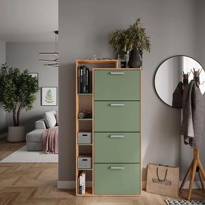 Produktbild für Schuhschrank Vicco Orlando, eiche / grün