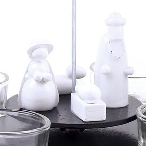 Produktbild für Weihnachtspyramide BRUBAKER modern schwarz / weiß