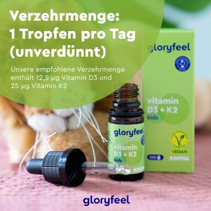 Produktbild für Vitamin-D gloryfeel Kids, 50 ml, für 300 Tropfen
