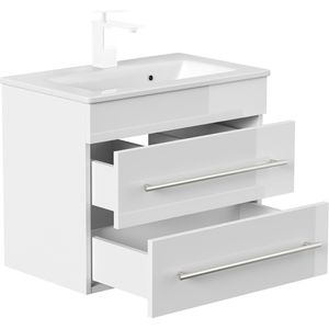 Produktbild für Waschtisch Posseik Portus 600 SlimLine, hängend,weiß hochglanz