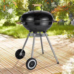 Produktbild für Holzkohlegrill Böttcher-AG 60197, Kugelgrill mit Rädern