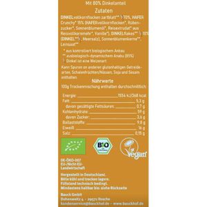Produktbild für Müsli Bauckhof Dinkelmüzli Knusperzart demeter, BIO
