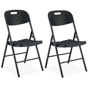 Klappstuhl Relaxdays 1004960346, schwarz