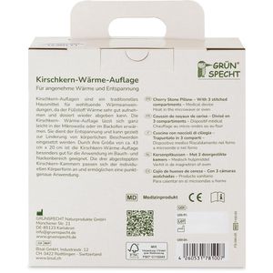 Produktbild für Wärmekissen GRÜNSPECHT Auflage, 43 x 20 cm, mit Kirschkernen