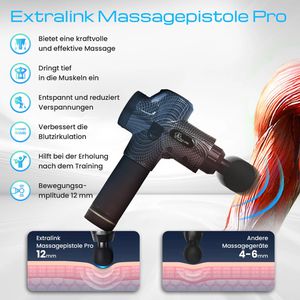 Produktbild für Massagepistole Extralink Pro, mit Transportkoffer