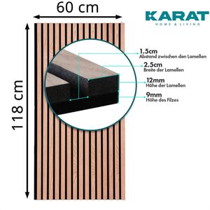 Produktbild für Akustikpaneel Karat Eiche dunkel
