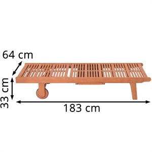 Produktbild für Sonnenliege Garden-Pleasure SAN DIEGO, aus Holz / Stoff
