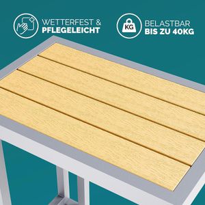 Produktbild für Beistelltisch CASARIA 109681, braun, aus Kunststoff / Metall