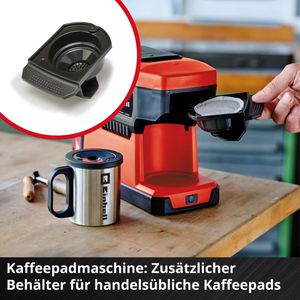Produktbild für Kaffeemaschine Einhell TE-CF 18 Li-Solo, mit Kaffeebecher