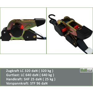 Produktbild für Spanngurt Trutzholm schwarz, mit S-Haken &amp; Ratsche