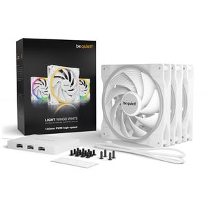 Produktbild für Gehäuselüfter Be-Quiet Light Wings PWM BL103, weiß