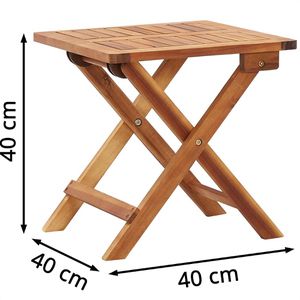 Produktbild für Beistelltisch vidaXL 46005, Akazie, aus Massivholz