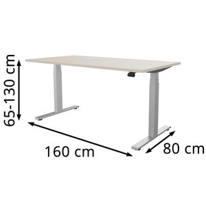 Produktbild für Schreibtisch fm-Büromöbel fouraction akazie / silber