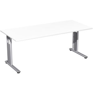 Schreibtisch Geramöbel Flex S-618146-WS, weiß / silber