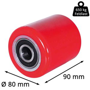 Produktbild für Hubwagen-Rolle CASCOO bis 650 kg, Polyurethan