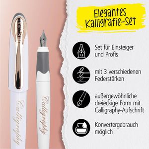 Produktbild für Kalligraphie-Stift Online Air Best Writer Set, White Rose