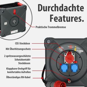 Produktbild für Kabeltrommel Brennenstuhl Professional KD3200, 30m
