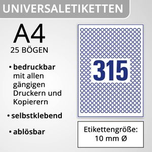 Produktbild für Universaletiketten Zweckform L6019REV-25, weiß