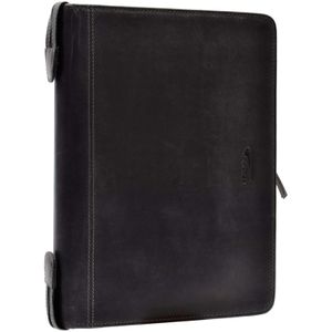 Produktbild für Schreibmappe Menzo MB55, schwarz, Echt Leder
