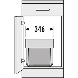 Produktbild für Einbaumülleimer Hailo AS Raumspar Tandem 3640001