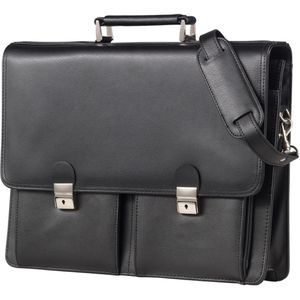 Produktbild für Aktentasche Alassio Veneto 47118 schwarz, mit Laptopfach