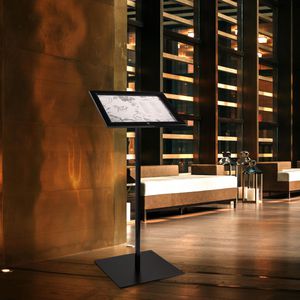 Produktbild für Infoständer Sprintis Menüständer, schwarz, 2x A4