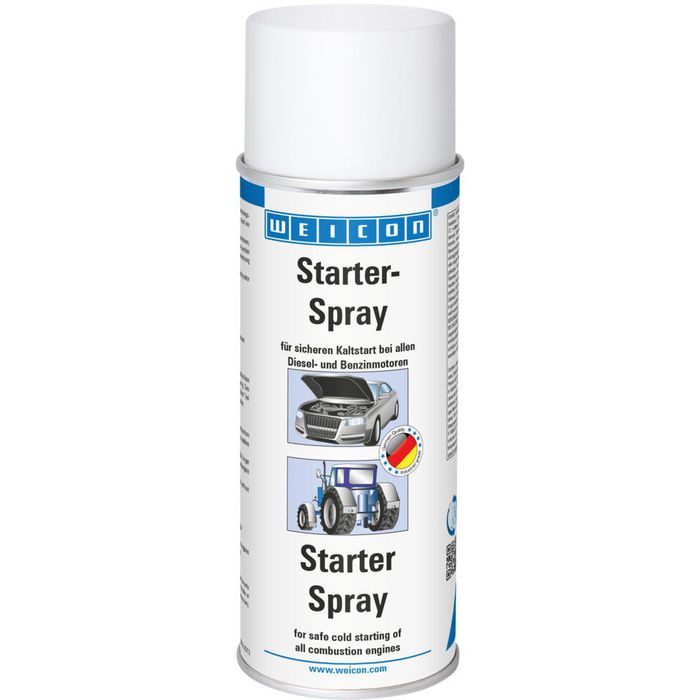 WEICON Starthilfespray Starter-Spray, 11660400, für Benzin- und  Dieselmotoren, 400ml – Böttcher AG