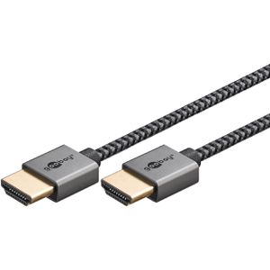 Produktbild für HDMI-Kabel Goobay Slim 75753 HDMI 2.0, vergoldete Stecker
