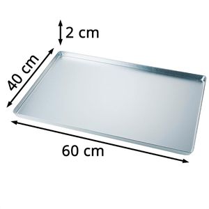 Produktbild für Backblech Contacto 4718/600 Auslageblech silber, aus Aluminium