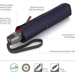 Produktbild für Regenschirm Knirps T.200 M Duomatic, navy, sturmfest
