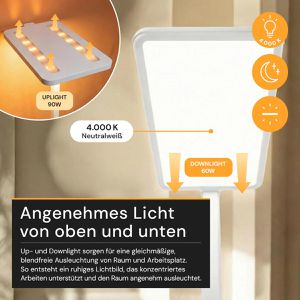 Produktbild für Stehlampe Enovalite ELED700112, LED, weiß, 199 cm