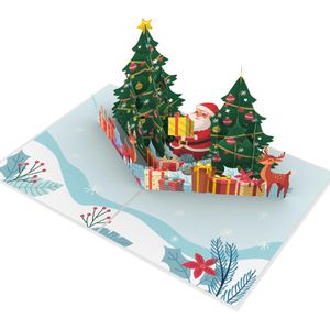 Produktbild für Weihnachtskarte papercrush Weihnachtsmann&amp;Rentiere