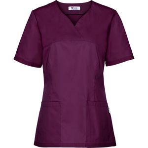 CLINIC-DRESS Kasack Core Schlupfkasack, Damen, pflaume, kurzarm, waschbar bis 95°C, Größe XS