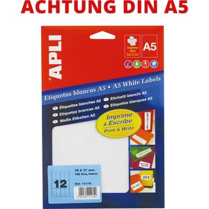 Universaletiketten APLI 11174, weiß