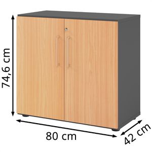 Produktbild für Aktenschrank Hammerbacher Serie 9 Advanced, aus Holz