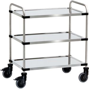 Servierwagen Fetra 5005, silber, aus Edelstahl