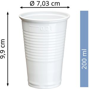 Produktbild für Trinkbecher Papstar 16117, weiß, PP