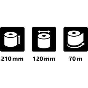 Produktbild für Faxrolle Exacompta 52122E, 210mm x 70m x 25mm