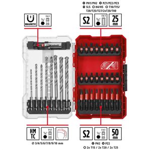 Produktbild für Bohrer-Bit-Set Einhell M-Case, 108753