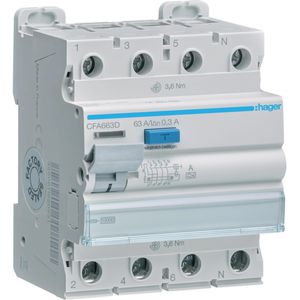 FI-Schutzschalter Hager CFA663D, 300mA, Typ A