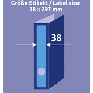 Produktbild für Rückenschilder Zweckform L4749-20, blau