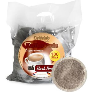 Cafeclub Kaffeepads Supercreme Dark Roast, Vorteilspack, 100 Pads , 100 Stück