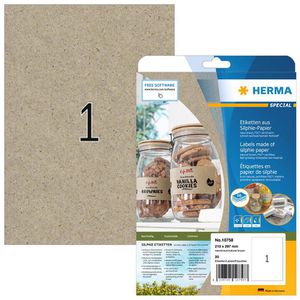 Universaletiketten Herma 10758, naturbraun
