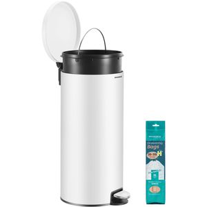 Produktbild für Mülleimer Songmics LTB031WZ02, wolkenweiß