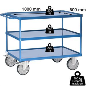 Produktbild für Tischwagen Fetra 2421W, aus Metall