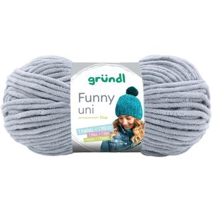 Häkelgarn Gründl 3442-07 Funny uni, hellgrau